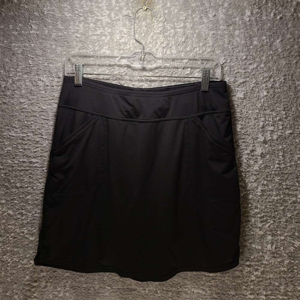 Moteepi Pull On Skort‎ Skirt Black Large Polyester Pockets Sports